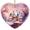 Picturesque Snowy Evening House Illustration Christmas Ornament, Peaceful Holiday Home Decoration